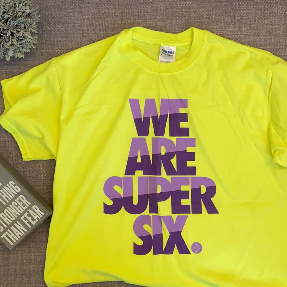 Vintage GSSA Super Six tee, safety yellow, medium